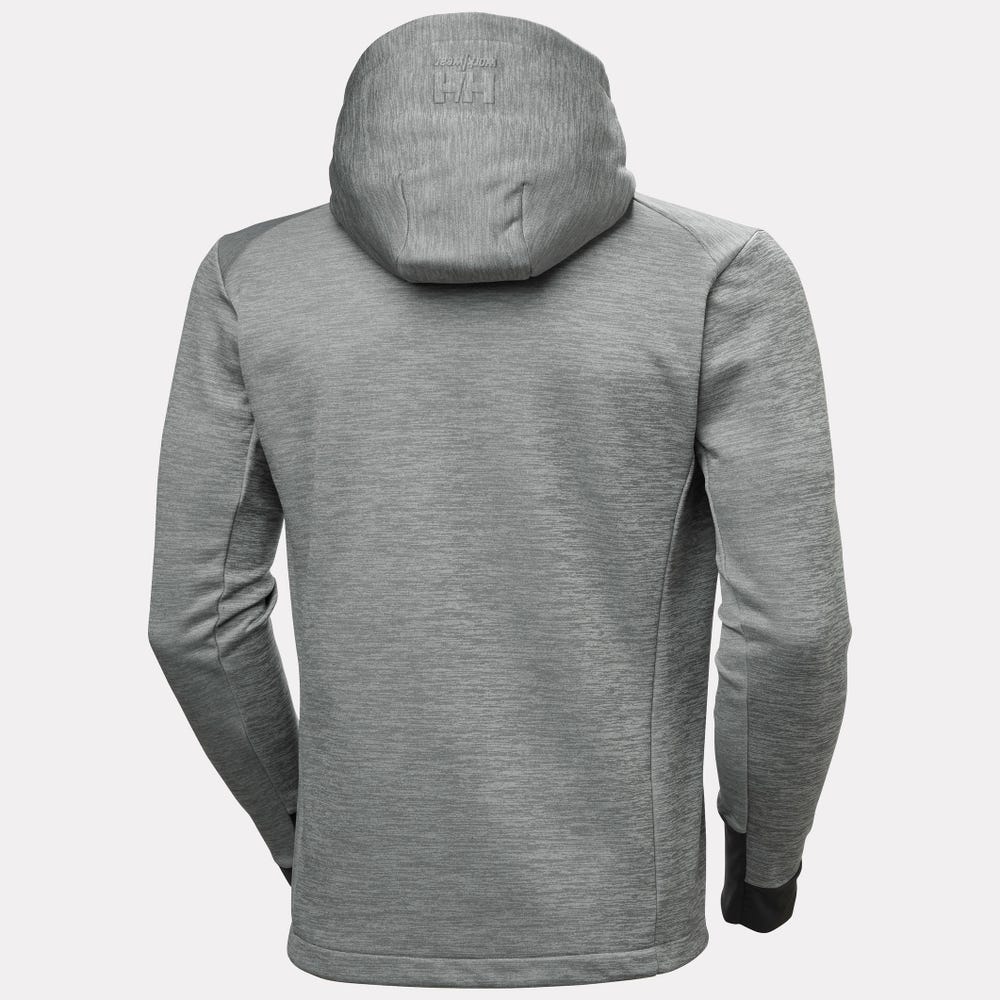 Men's Hooded Midlayer Work Jacket - Gray