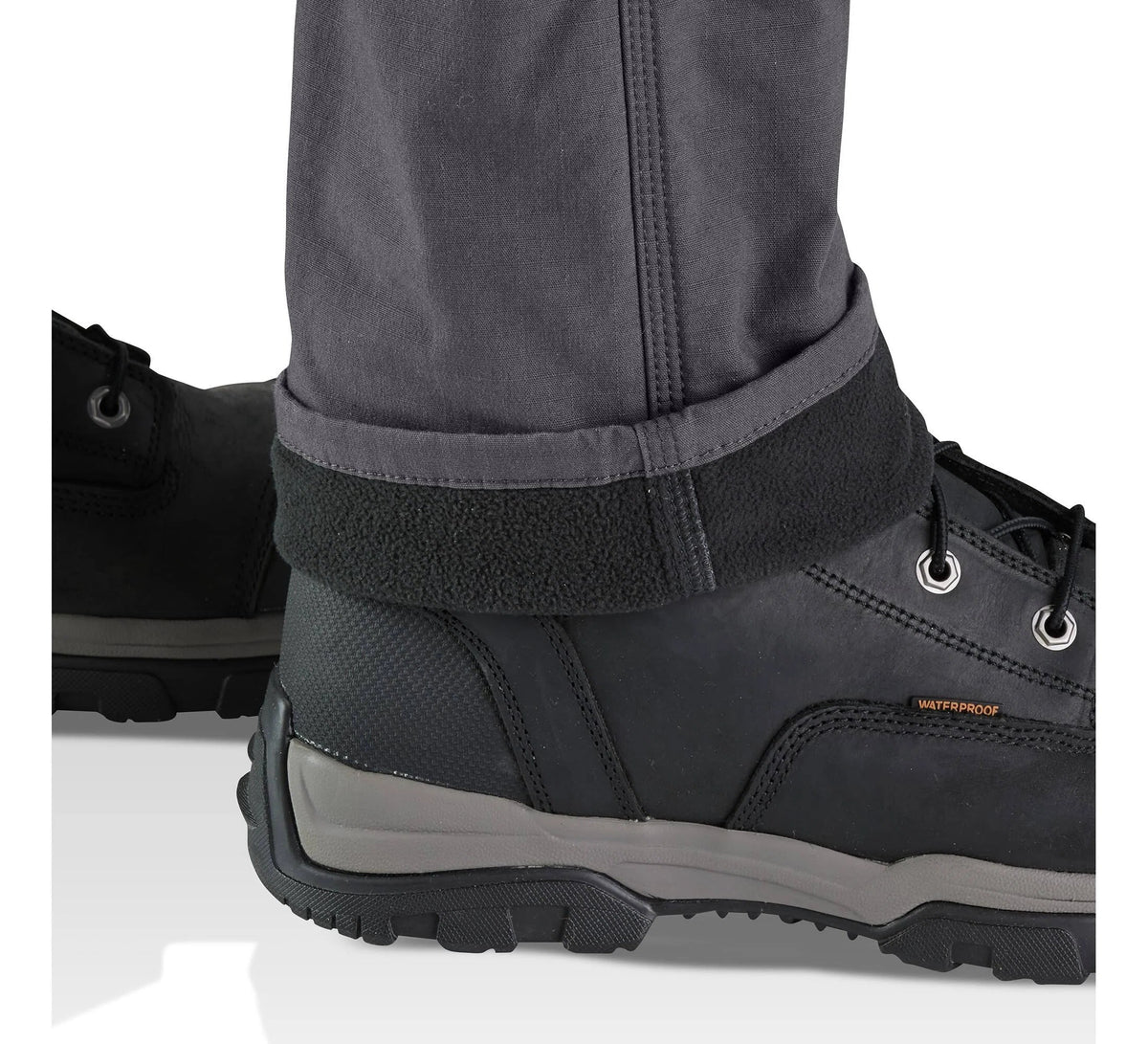 Fleece-Lined Ripstop Cargo Work Pants - Shadow