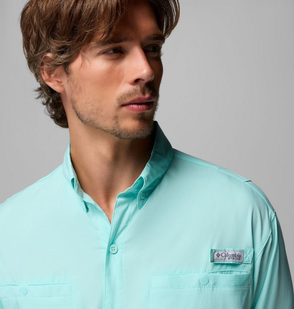 Men's Long-Sleeve Fishing Shirt - Teal