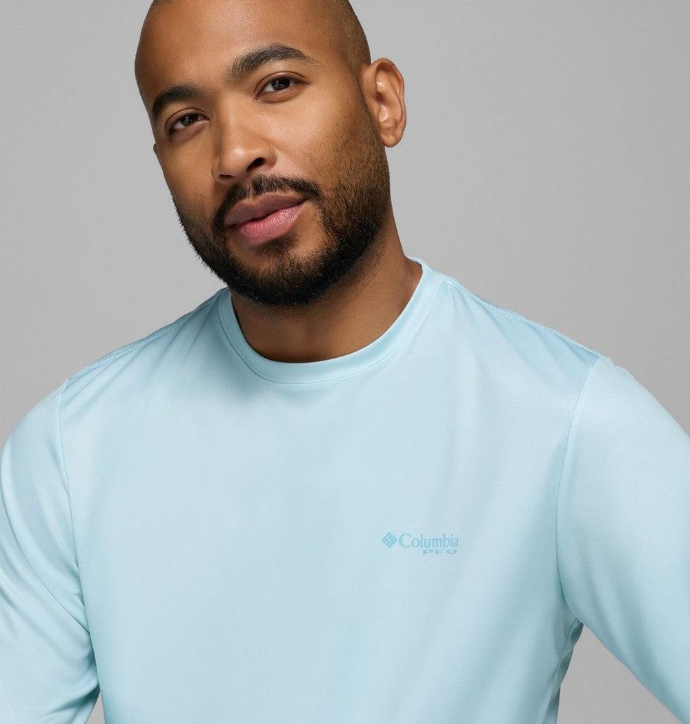 Men's Long Sleeve Fishing Shirt - Blue Navy