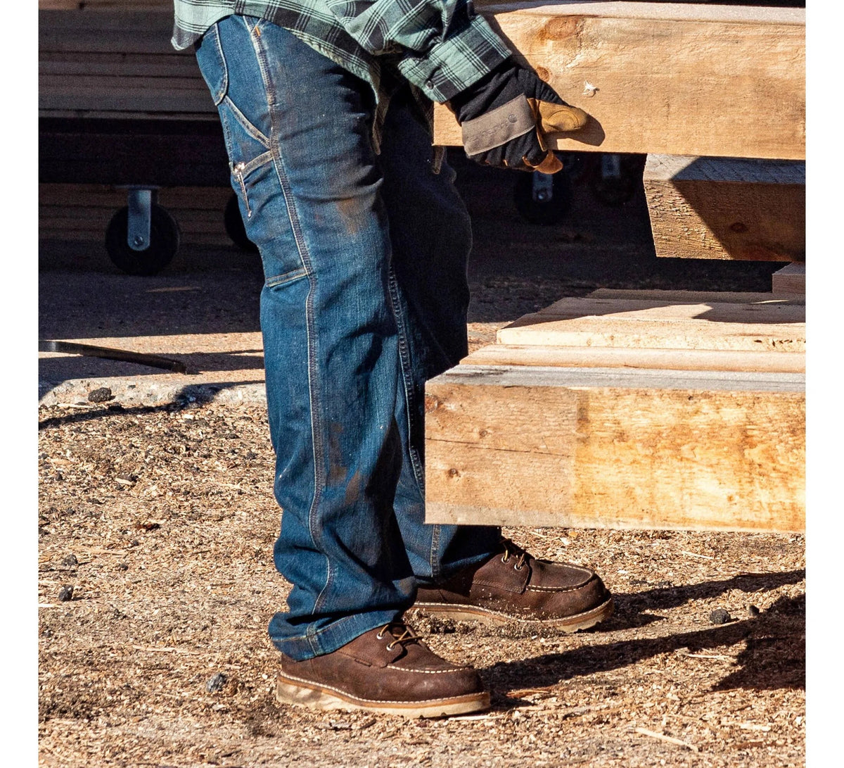 Waterproof Wedge Work Boot - Dark Brown