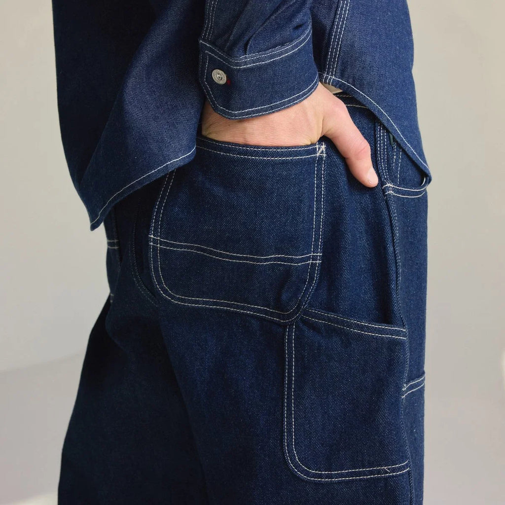 Men's Double-Knee Denim Work Pants - Indigo