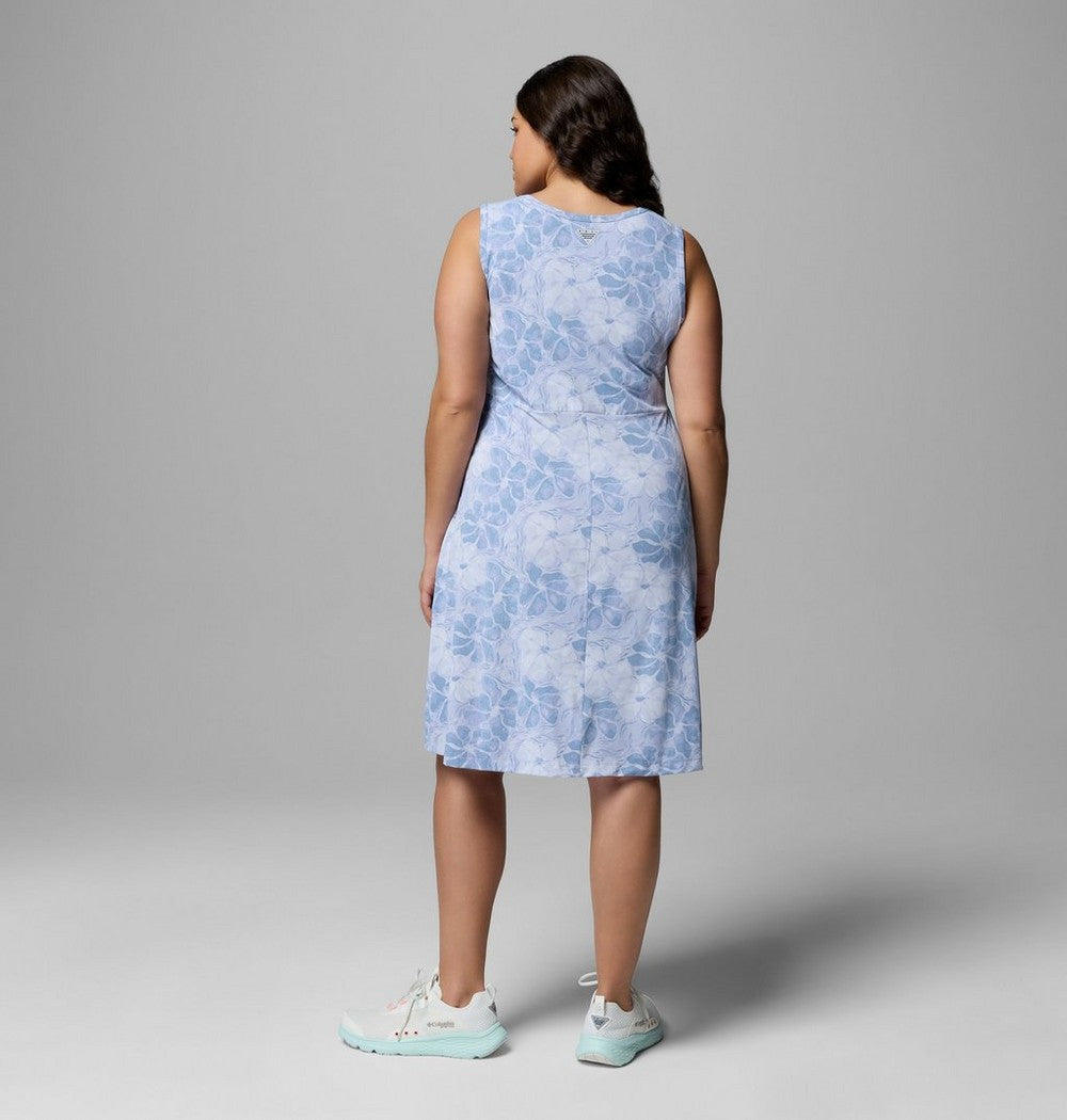 Women's Plus UPF 50 Tank Dress - Blue Print
