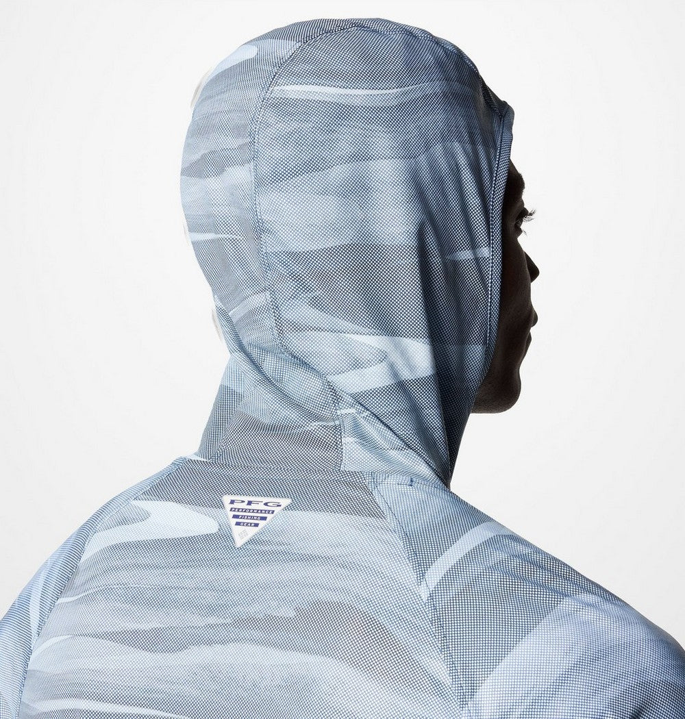 Men's UPF 50 Cooling Fishing Hoodie - Blue