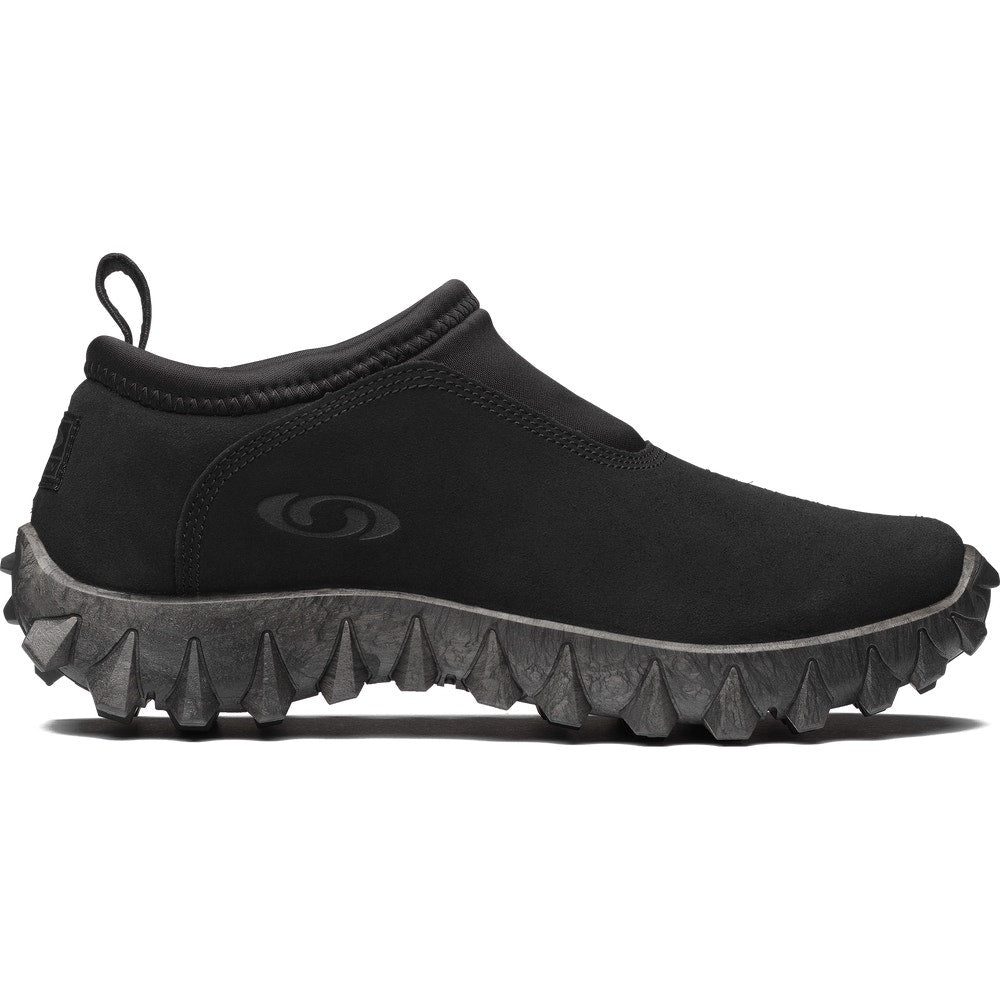 Suede Winter Slip-On Clog - Black