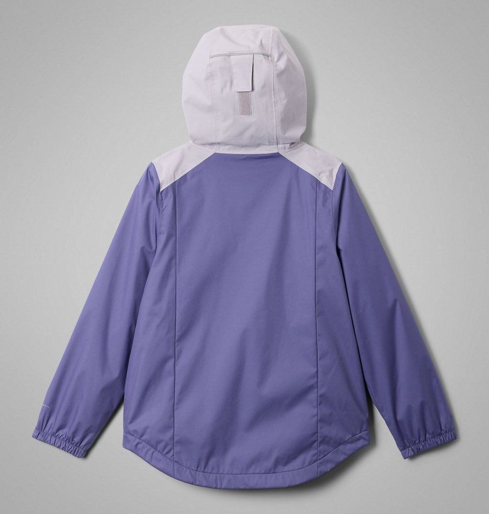 Girls' Fleece-Lined Rain Jacket - Wine