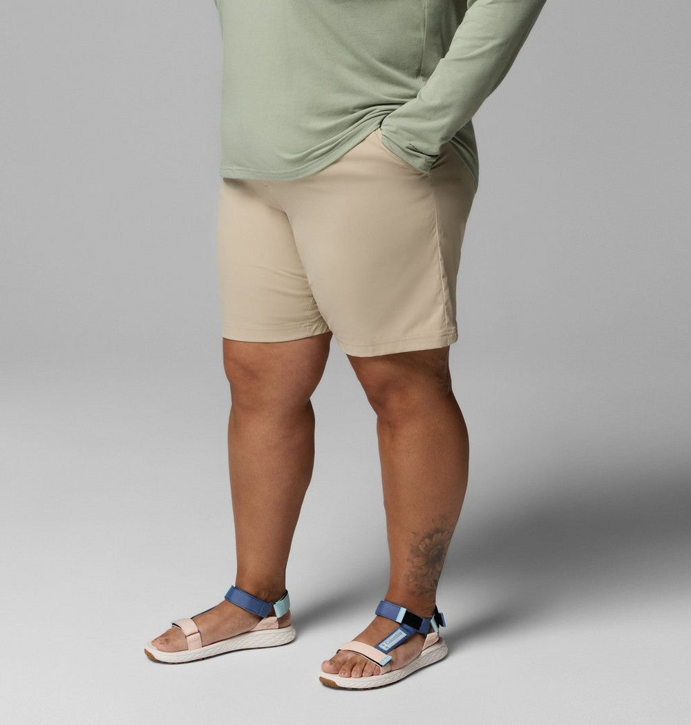 Women's Plus Size Hiking Long Shorts - Khaki