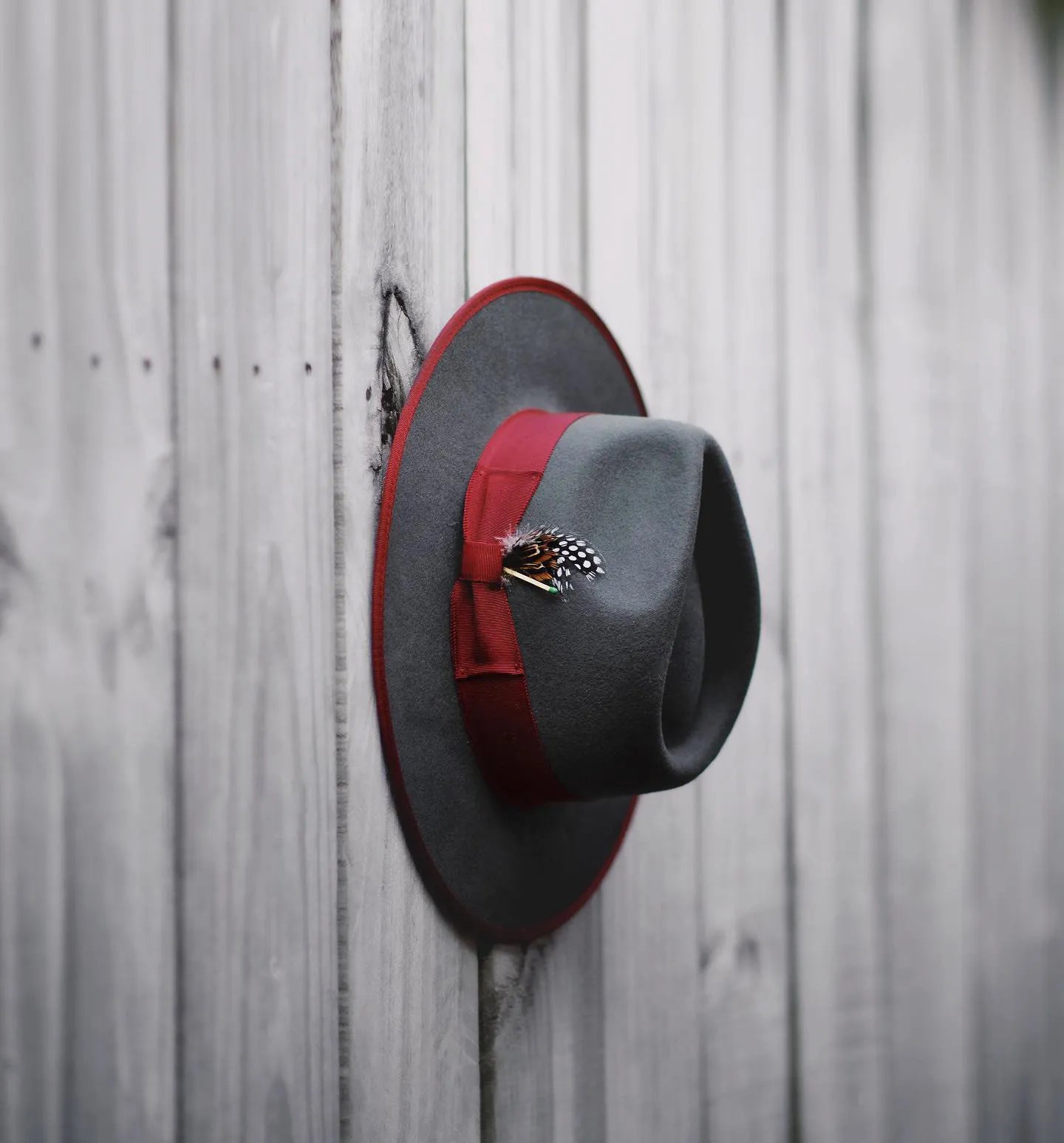 Eerguson Fedora - Slate+Burgundy