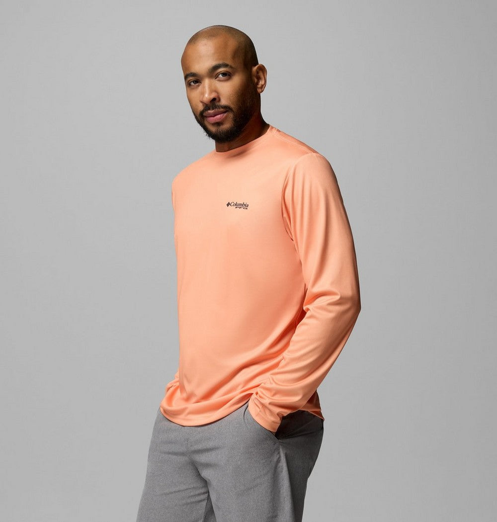 Men's Long Sleeve Fishing Shirt - Blue Navy