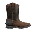 Waterproof 11-Inch Square Toe Pull-On Boot - Brown