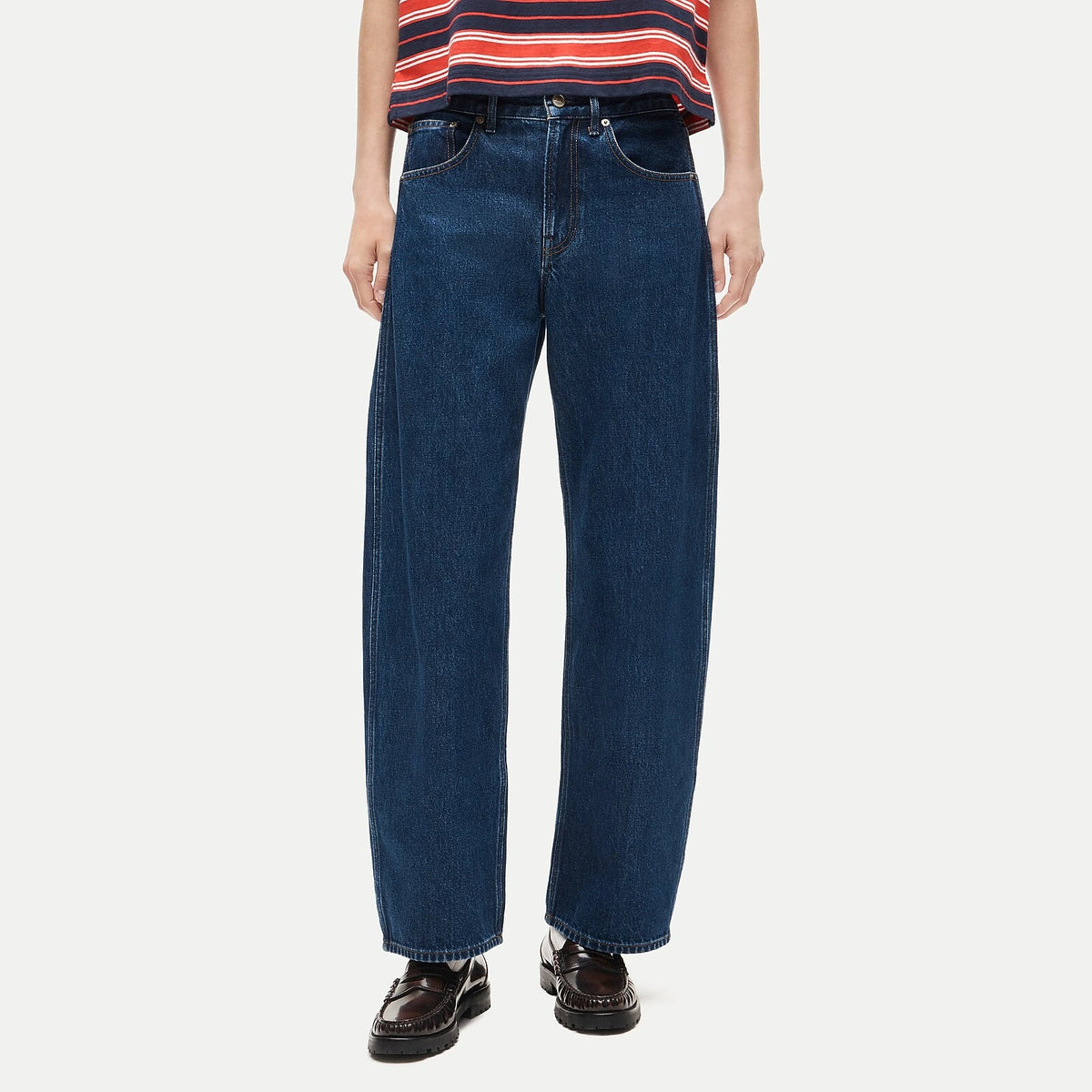 Women's High-Rise Barrel Jeans - Blue