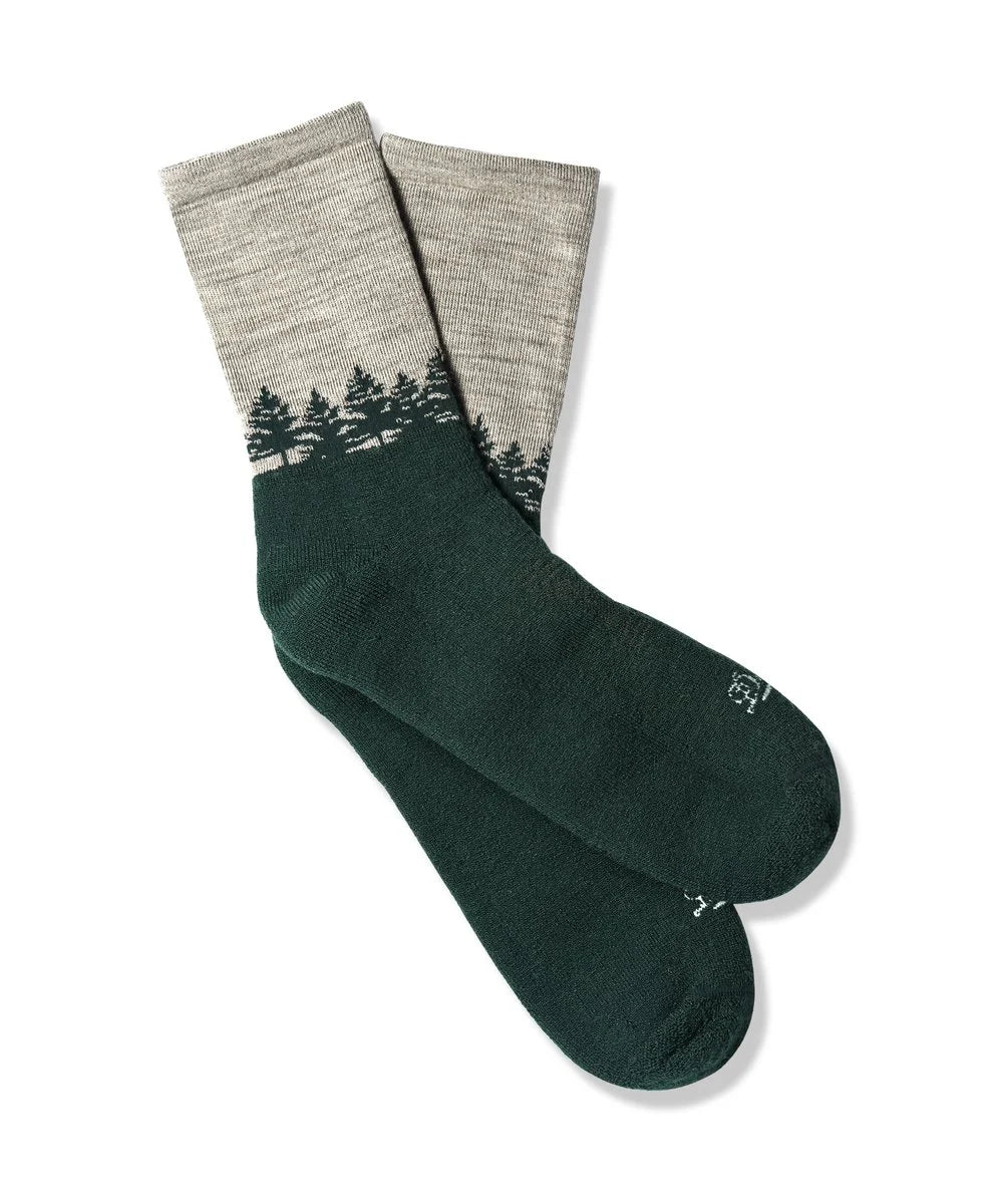 Midweight Merino 3/4 Crew Hiking Socks - Gray