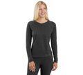 Women's Midweight Wool Blend Thermal Crew - Black