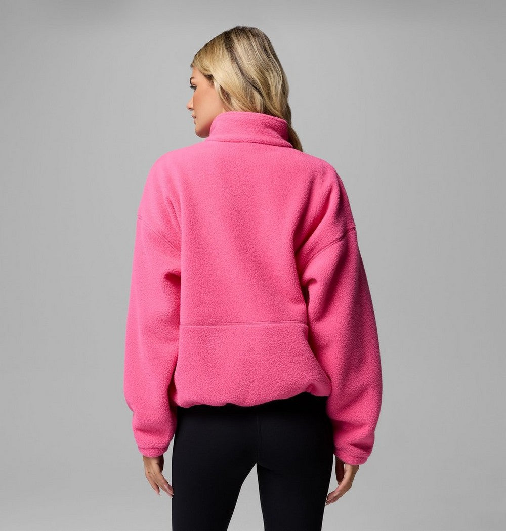 Women's Fleece Half-Zip Pullover - Blue Grey