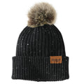 Women's Wool Blend Pom Cuffed Beanie - Oatmeal