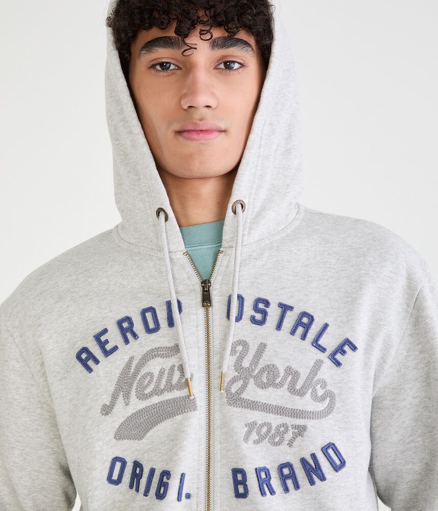 Graphic Full-Zip Fleece Hoodie