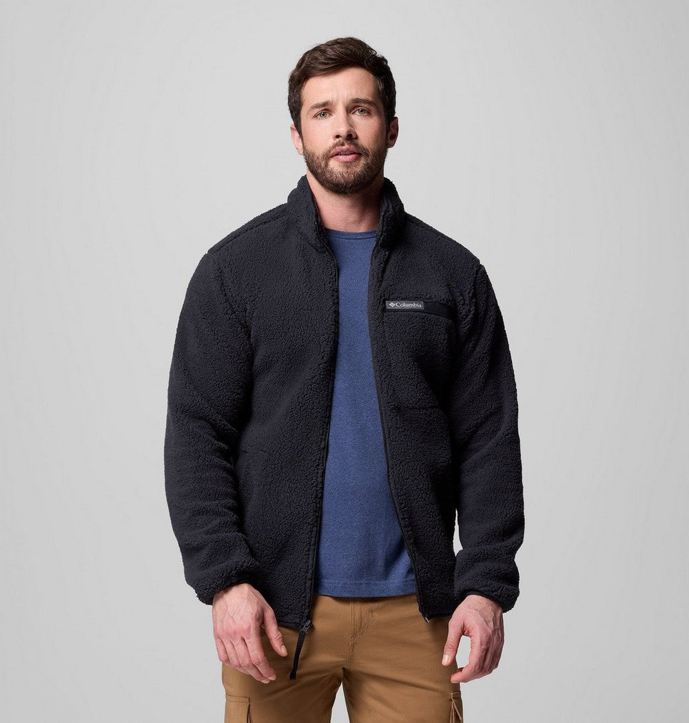 Men's High-Pile Full-Zip Fleece Jacket - Navy