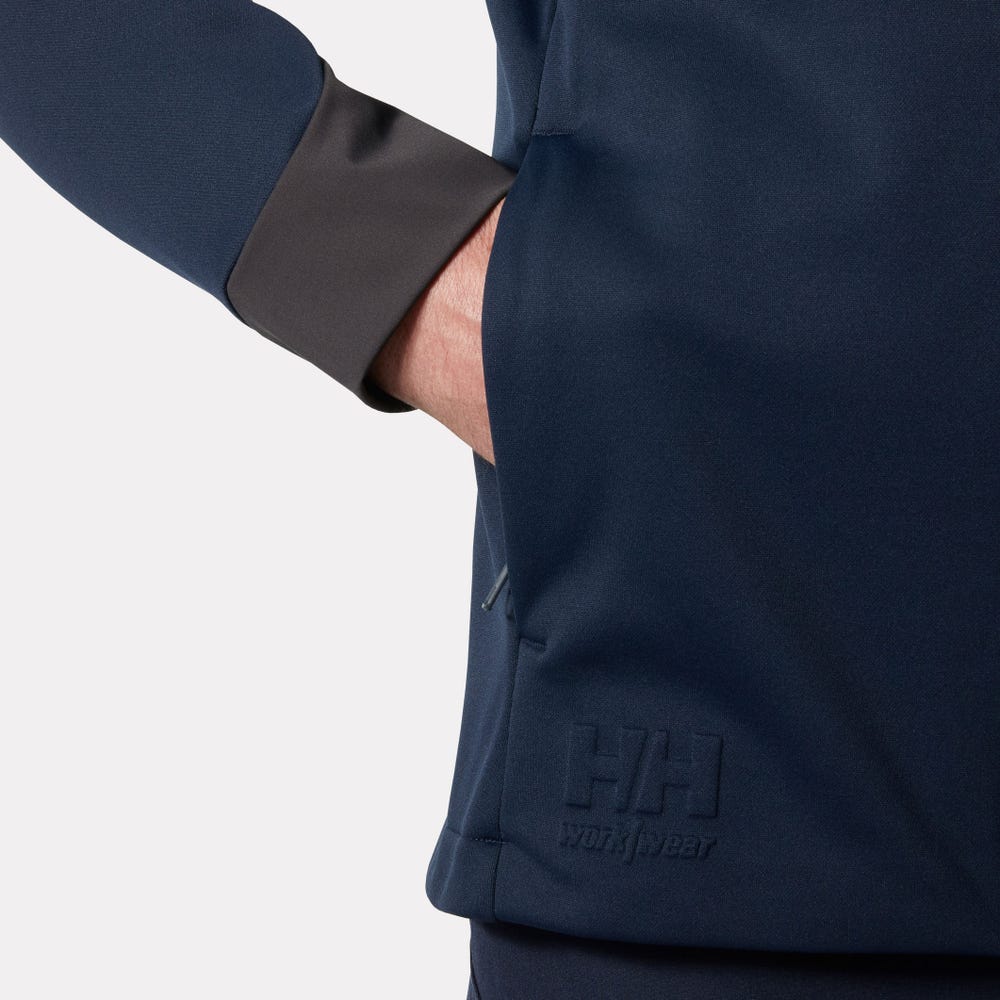 Men's Hooded Midlayer Work Jacket - Gray