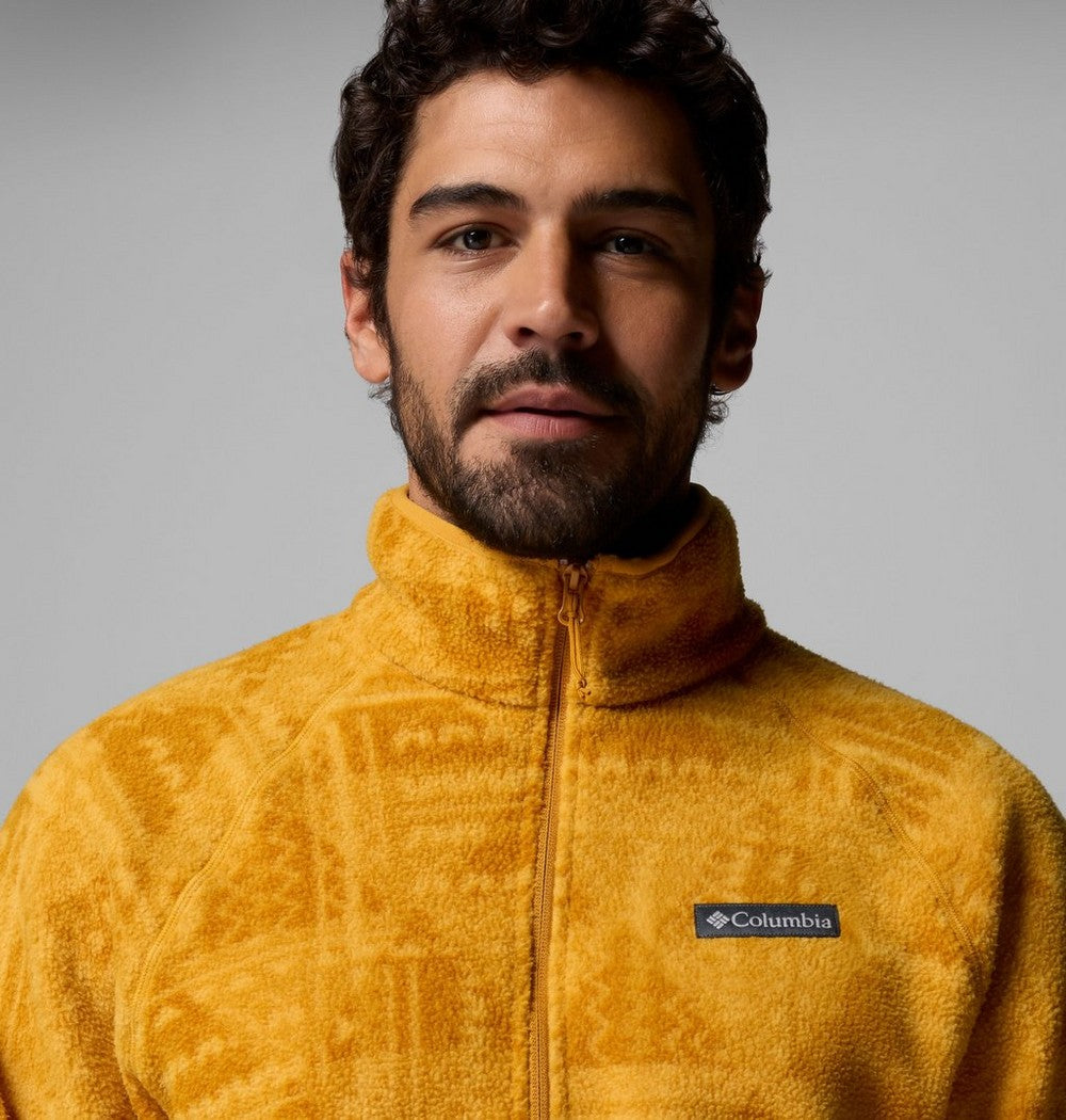 Men's Printed Fleece Half-Zip Pullover - Sage
