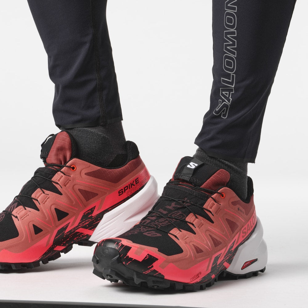 Waterproof Spiked Trail Running Shoes - Black