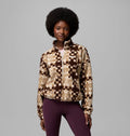Women's Printed Fleece Half-Zip Pullover - Mauve