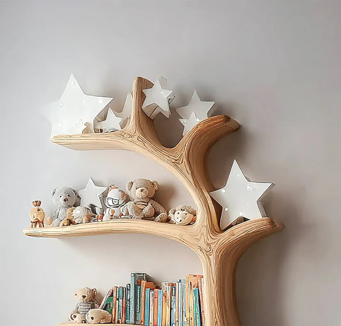 Wooden Tree Bookshelf For Kids