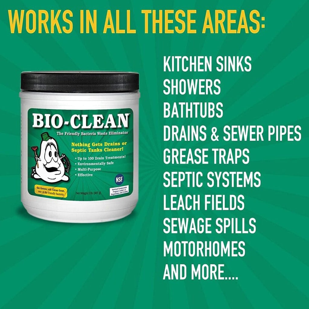 Bio-Clean Natural Drain Cleaner 2 lb - 100 Treatments