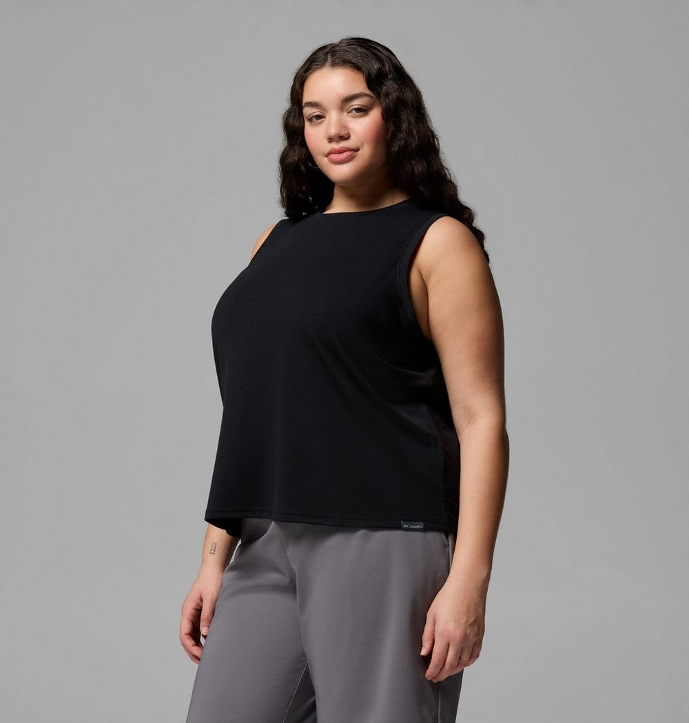 Women's Plus UPF 50 Stretch Tank - Grey