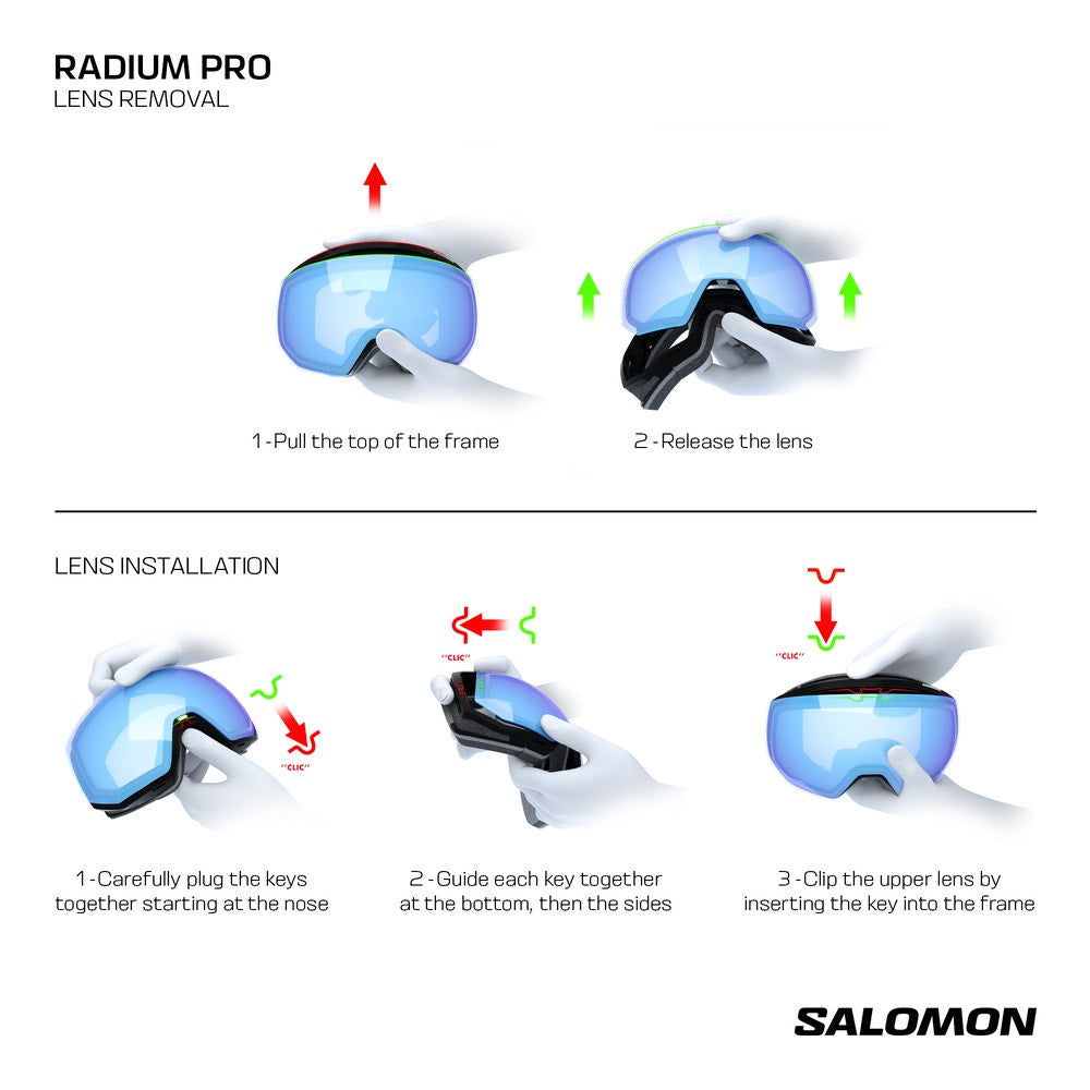Compact Snow Goggles With Extra Lens