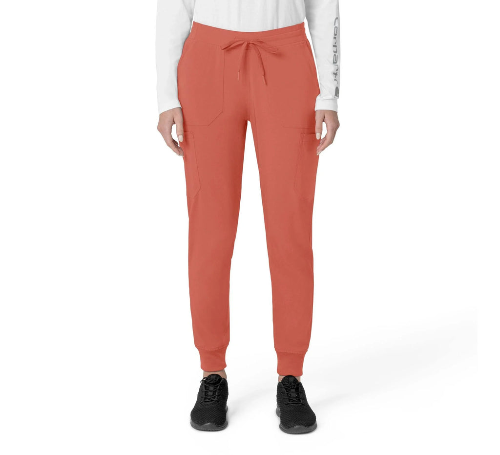 Women's Stretch Cargo Jogger Scrub Pants - Pink