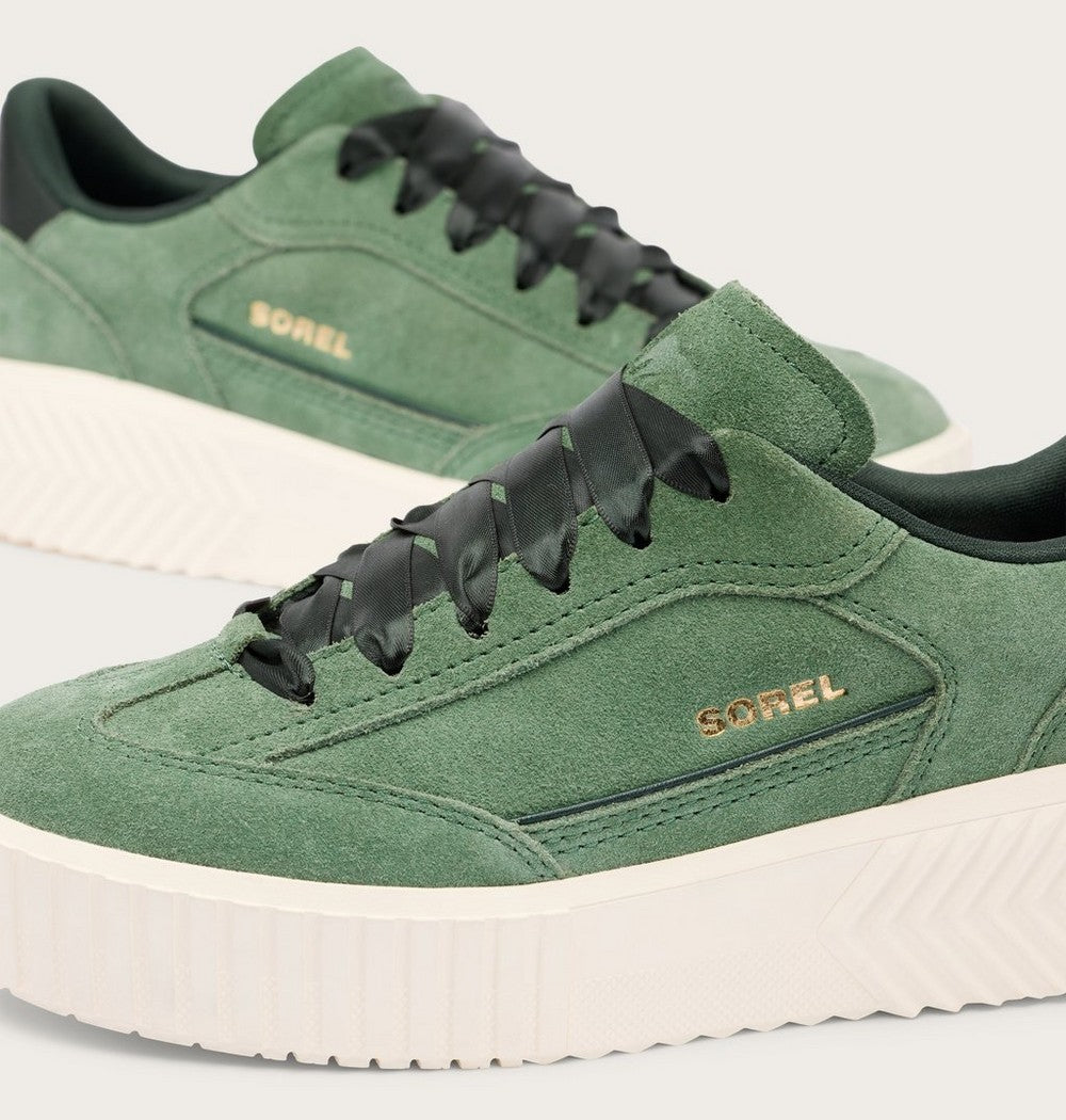 Women's T-Toe Leather Sneaker - Green