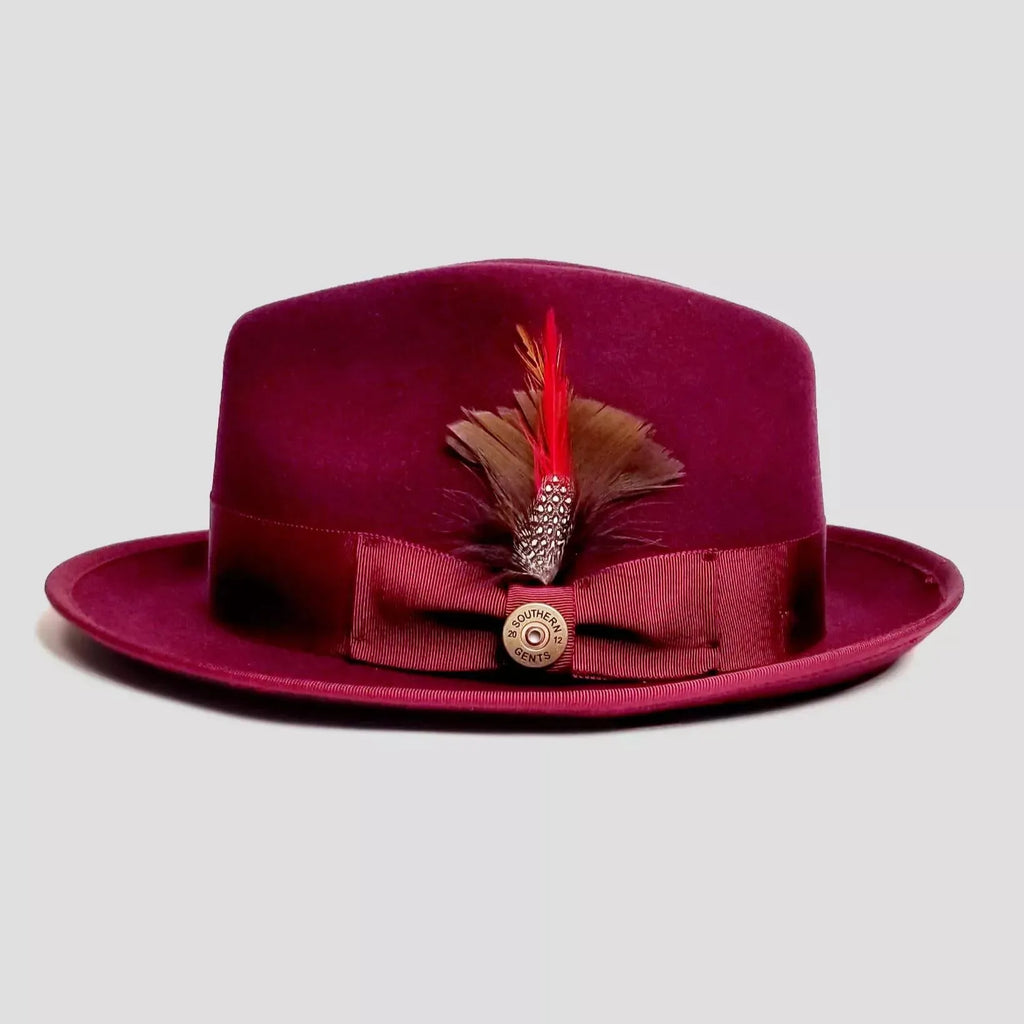 Trilby Fedora - Burgundy