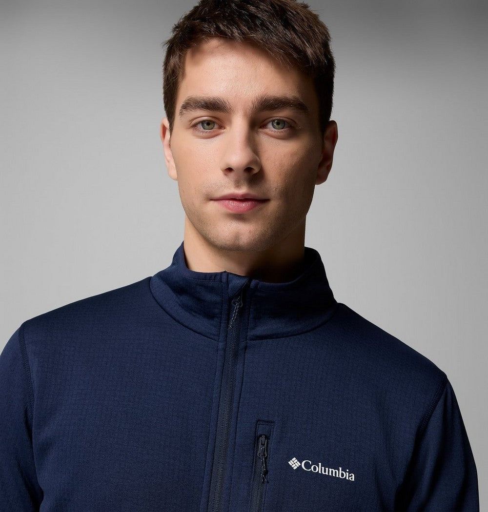 Men's Tall Grid Fleece Full-Zip Jacket - Gray