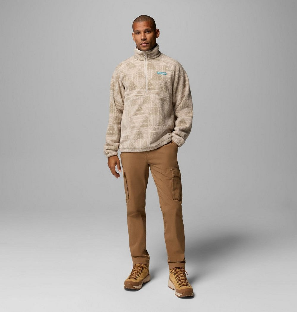 Men's Printed Fleece Half-Zip Pullover - Sage
