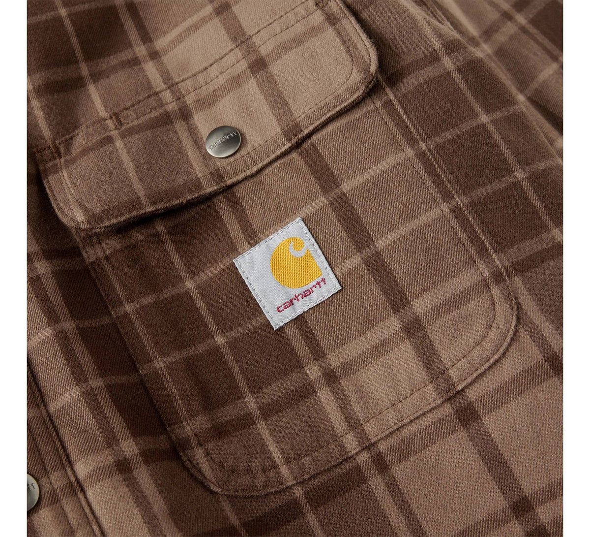 Men's Sherpa-Lined Plaid Shirt Jacket - Brown