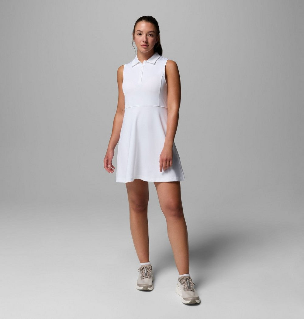 Women's Sleeveless Golf Dress With Shorts - White