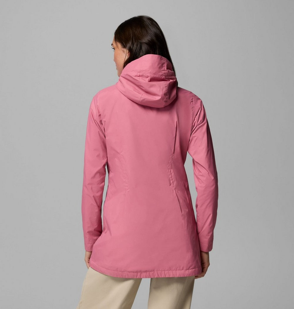 Women's Lined Long Rain Jacket - Blue