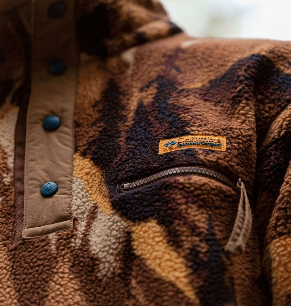 Men's Printed Half-Snap Fleece Pullover
