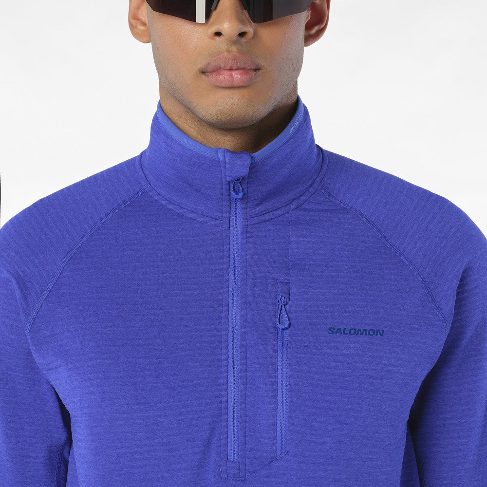 Men's Lightweight Half-Zip Fleece - Brown