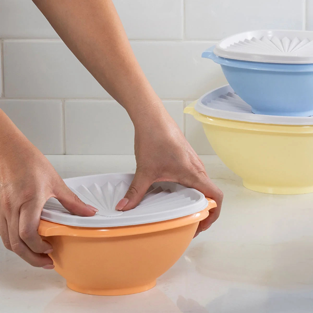4-Piece Nesting Food Storage Bowl Set - Pastel