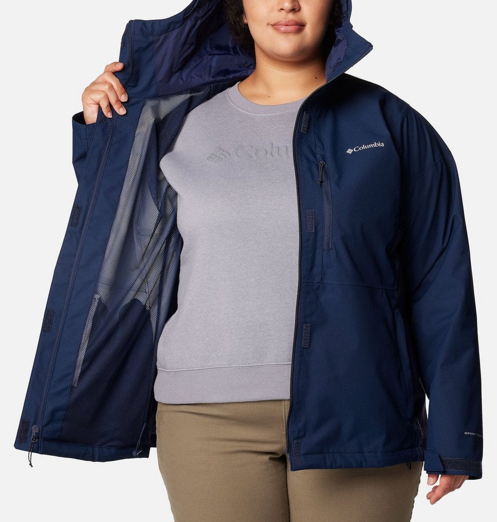 Women's Plus Size Waterproof Rain Jacket - Navy