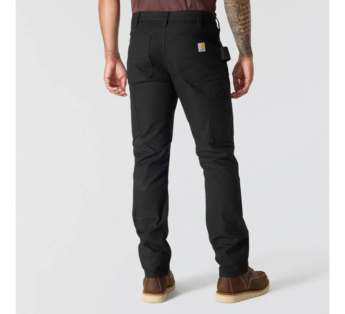 Slim Tapered Double-Knee Work Pants - Brown