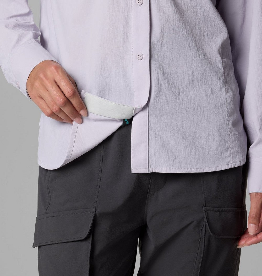 Women's UPF 50 Roll-Tab Fishing Shirt - Lavender