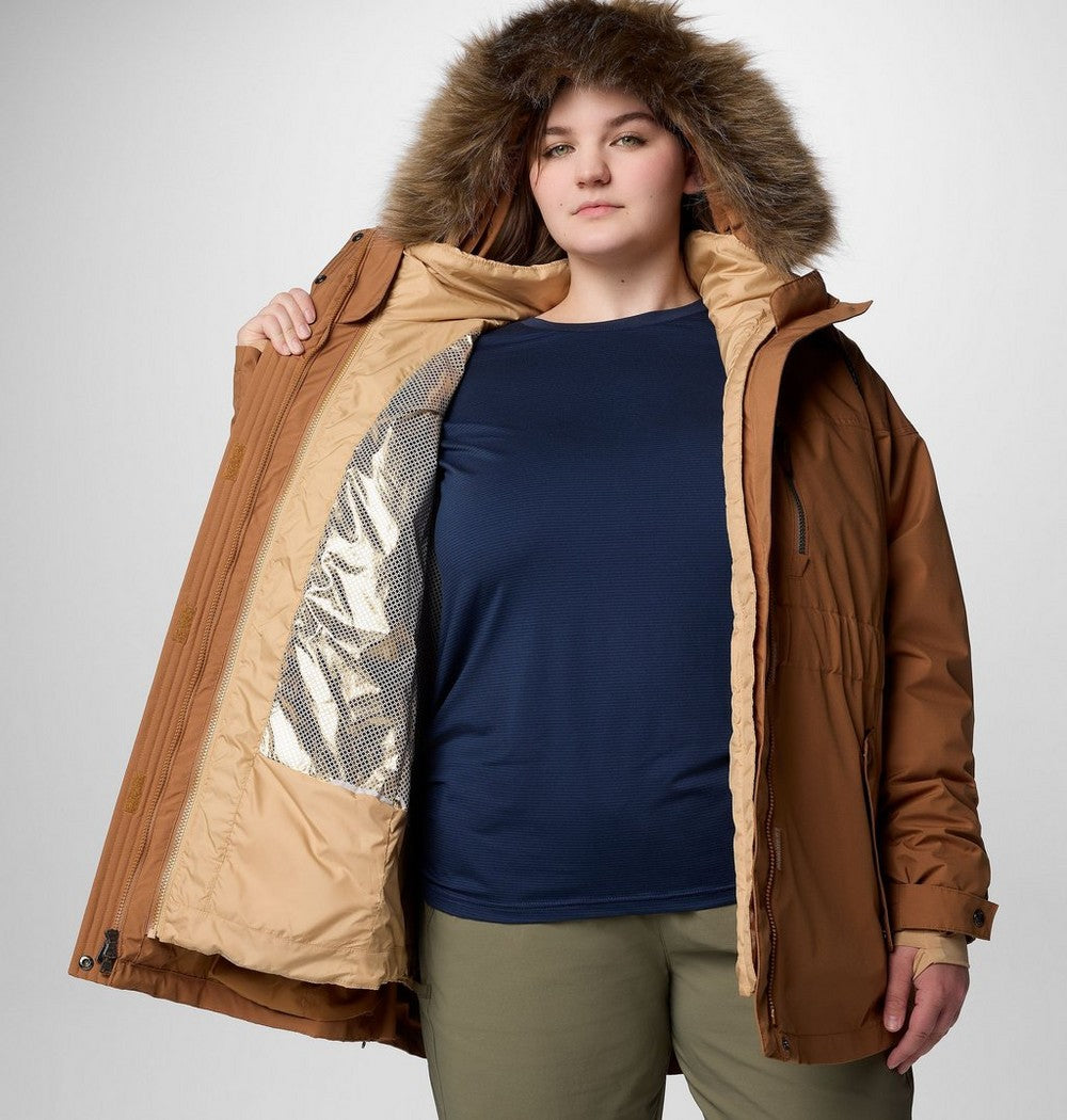 Women's Plus 3-In-1 Hooded Winter Jacket - Green