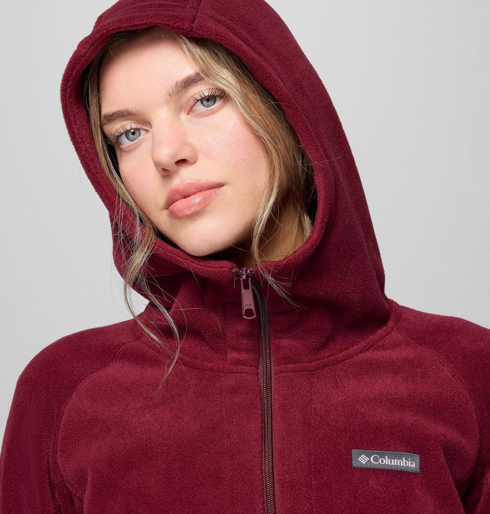 Women's Long Fleece Hoodie - Pink