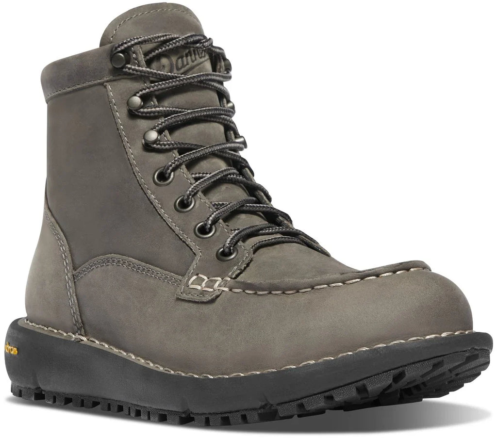 Women's Waterproof Moc Toe Leather Boot - Charcoal