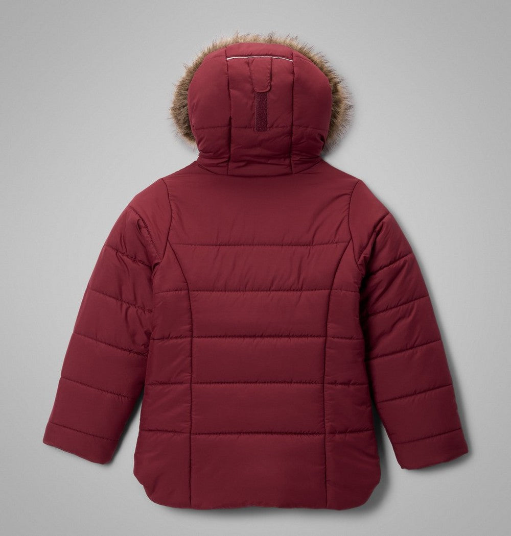Girls' Insulated Hooded Jacket - Wine