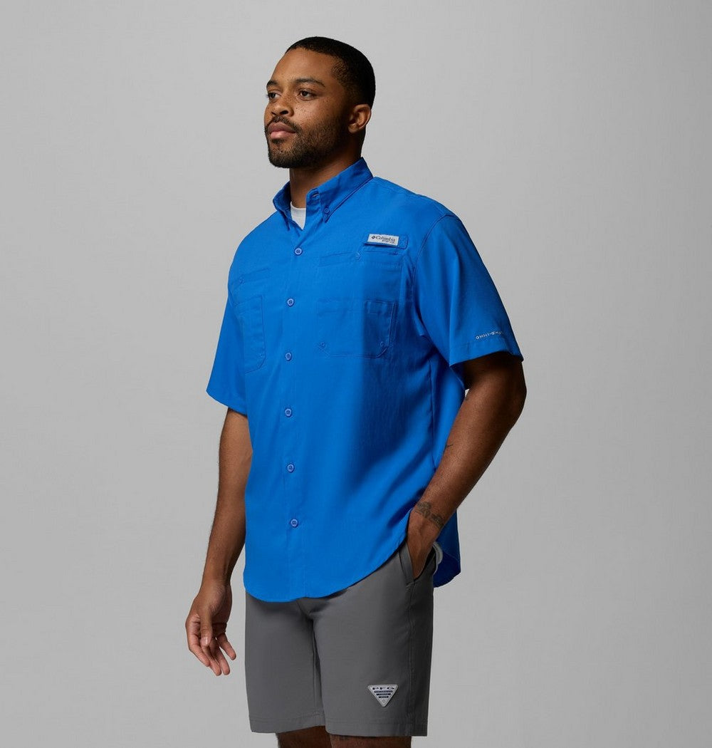 Men's Short-Sleeve Fishing Shirt - Blue