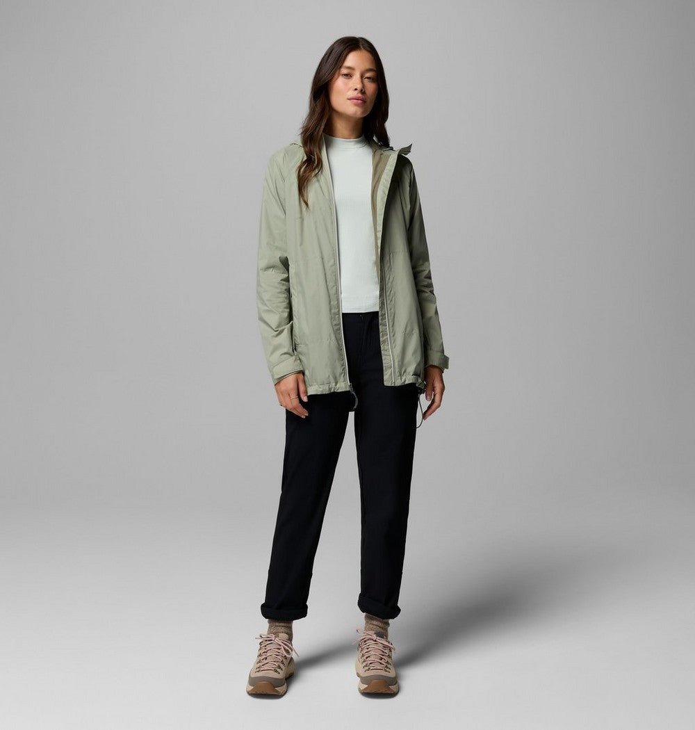 Women's Lined Long Rain Jacket - Blue