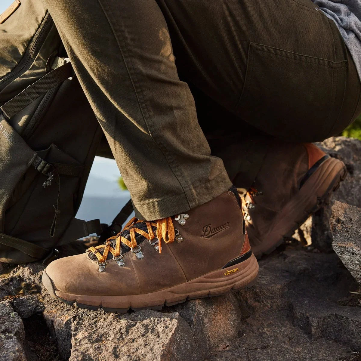 Waterproof Leather Hiking Boot - Brown/Tan
